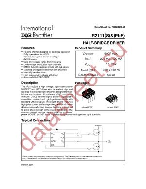 IR2111SPBF datasheet  